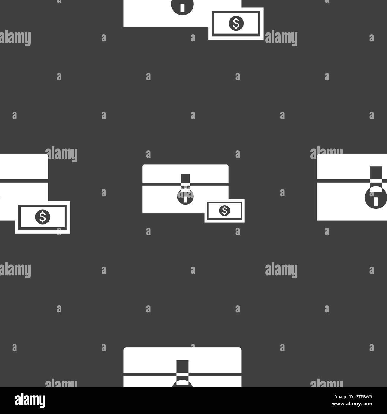 Brust-Symbol Zeichen. Nahtlose Muster auf einem grauen Hintergrund. Vektor Stock Vektor