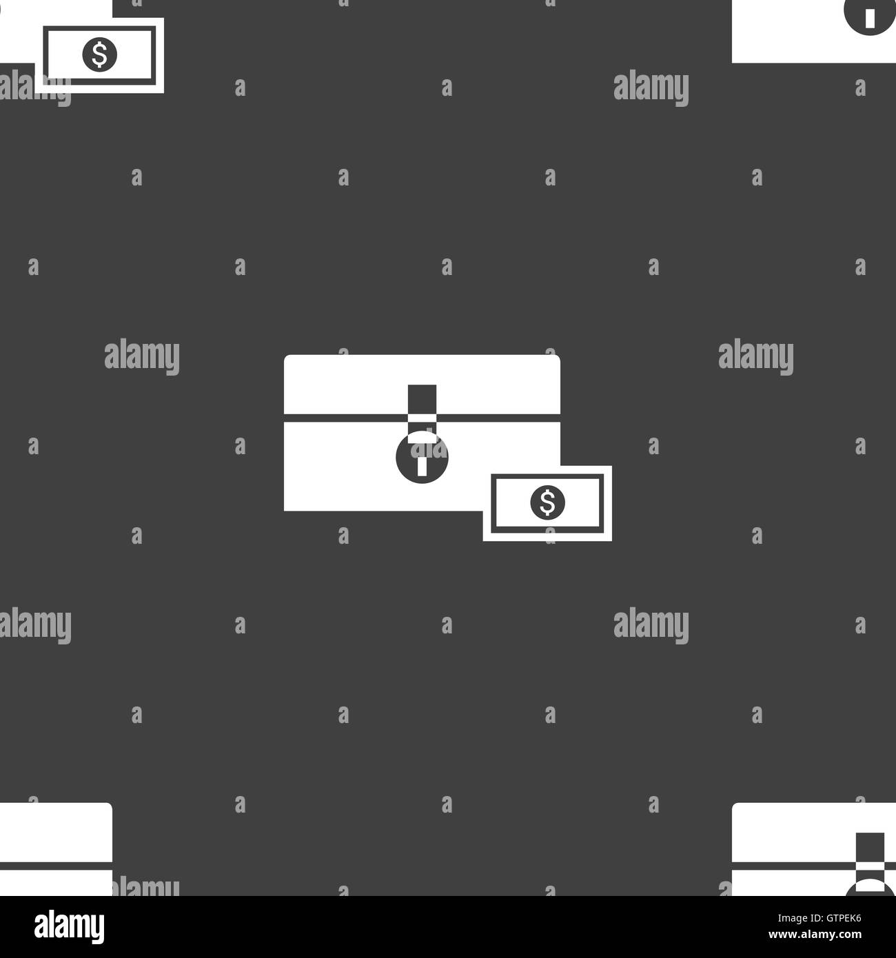 Brust-Symbol Zeichen. Nahtlose Muster auf einem grauen Hintergrund. Vektor Stock Vektor