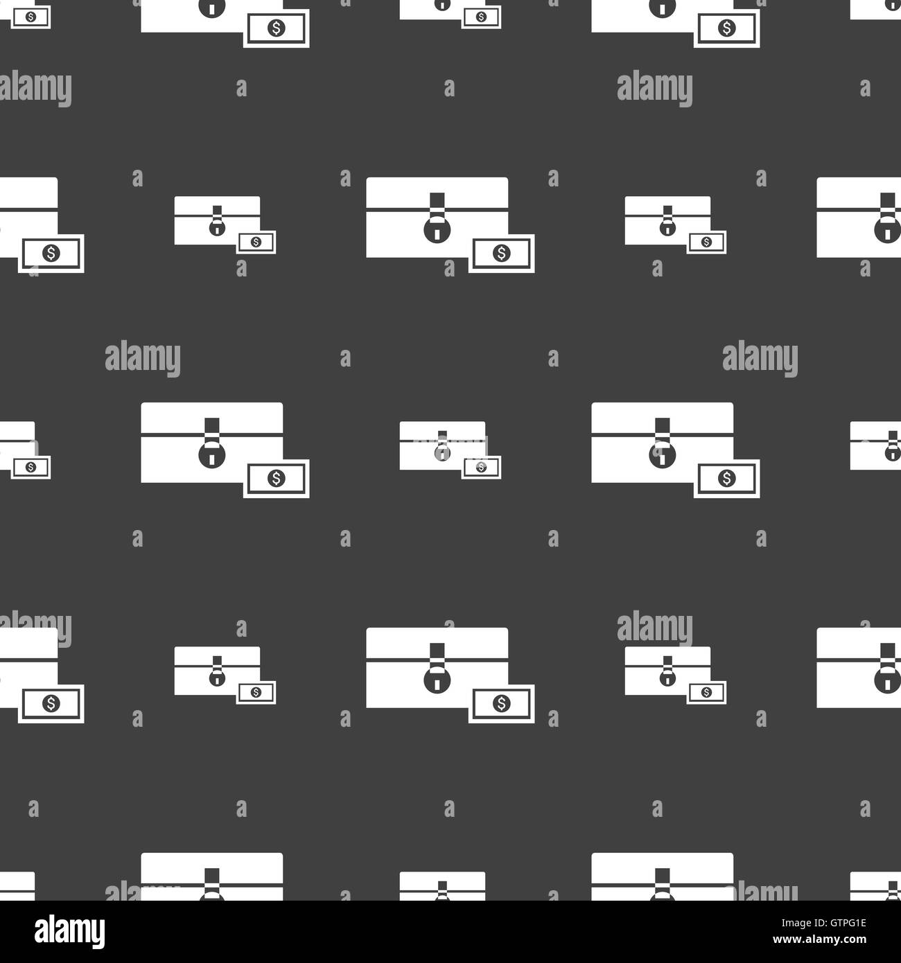 Brust-Symbol Zeichen. Nahtlose Muster auf einem grauen Hintergrund. Vektor Stock Vektor