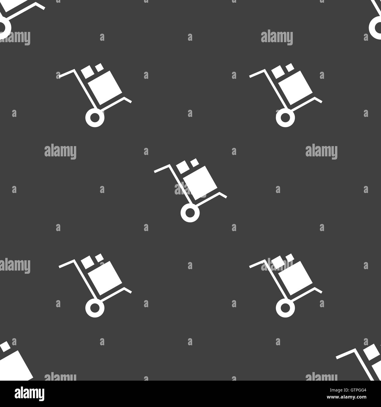 Loader Symbol Zeichen. Nahtlose Muster auf einem grauen Hintergrund. Vektor Stock Vektor