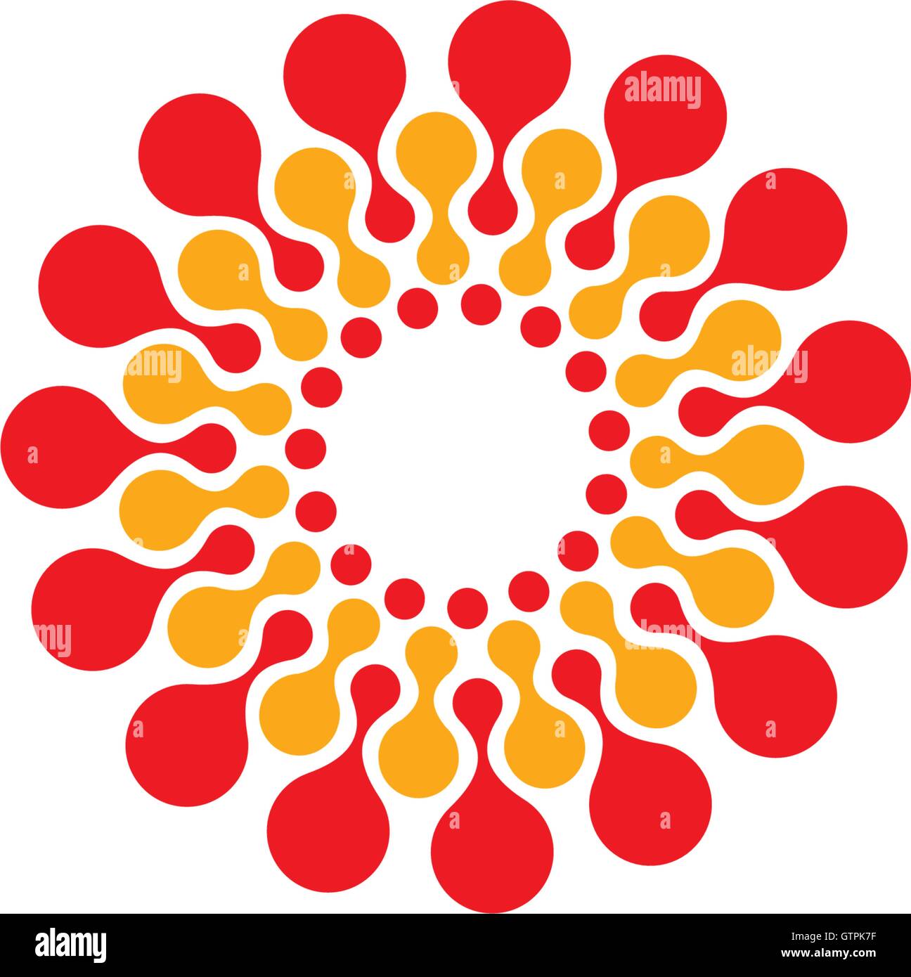 Vektor Isolierte Sonne Logo Design Vorlage Abstrakte Punkte Symbol Symbol Runde Form Stock Vektorgrafik Alamy