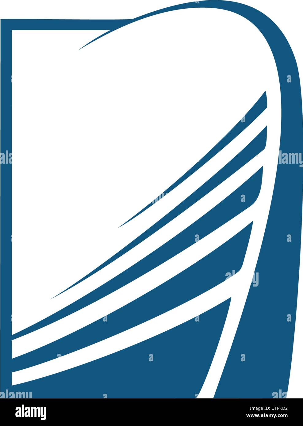 Treppen-Logo-Design-Vorlage. Schritte Vektor-Illustration. Abstraktes Vektor Form Treppen. Schritte blau Logo Vorlage. Stock Vektor