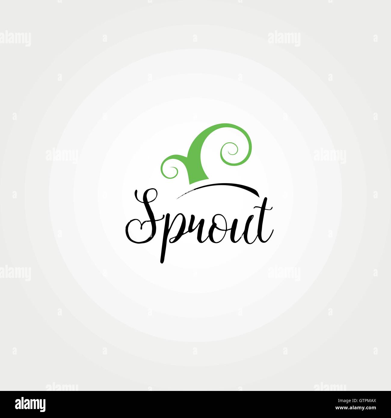 Natürliche sprießen Vektor ungewöhnliche Logo. Sprießen Sie abstrakte Logos. Keimling-Icon isoliert. Spaß sprießen, grün sprießen, isolierte sprießen Vektor Stock Vektor