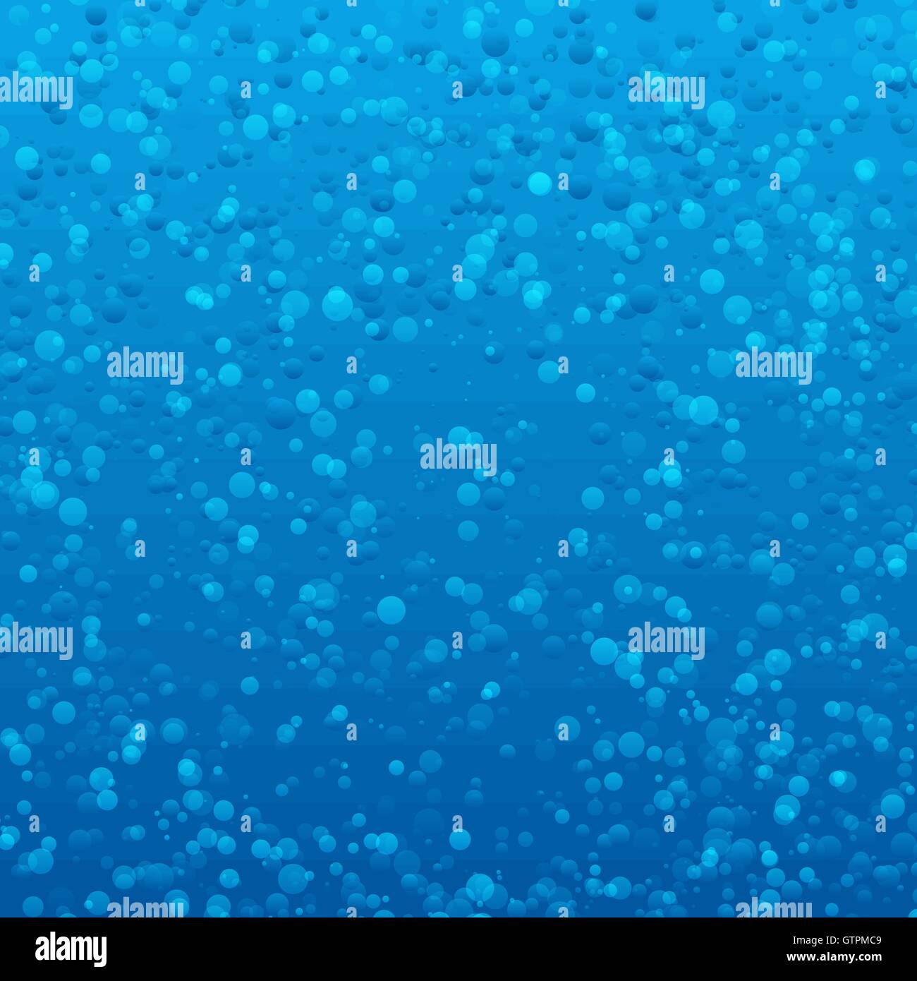 Blaue Farbe abstrakte Wasser sprudelt Hintergrund. Mineralwasser-Kulisse. Regentropfen Textur. Stock Vektor