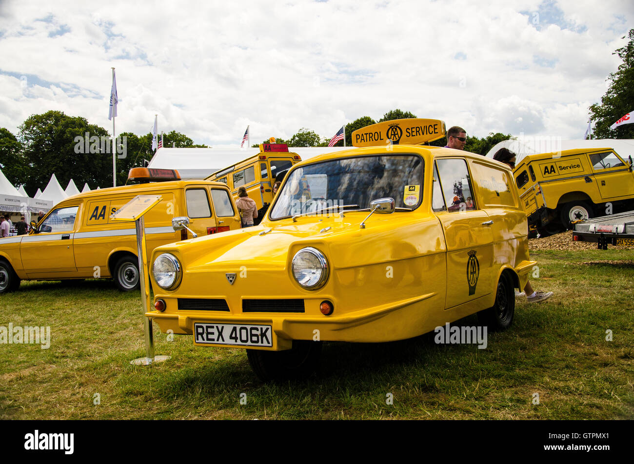 AA Brechen Ausstellungsfahrzeuge in Goodwood Festival der Geschwindigkeit Stockfoto