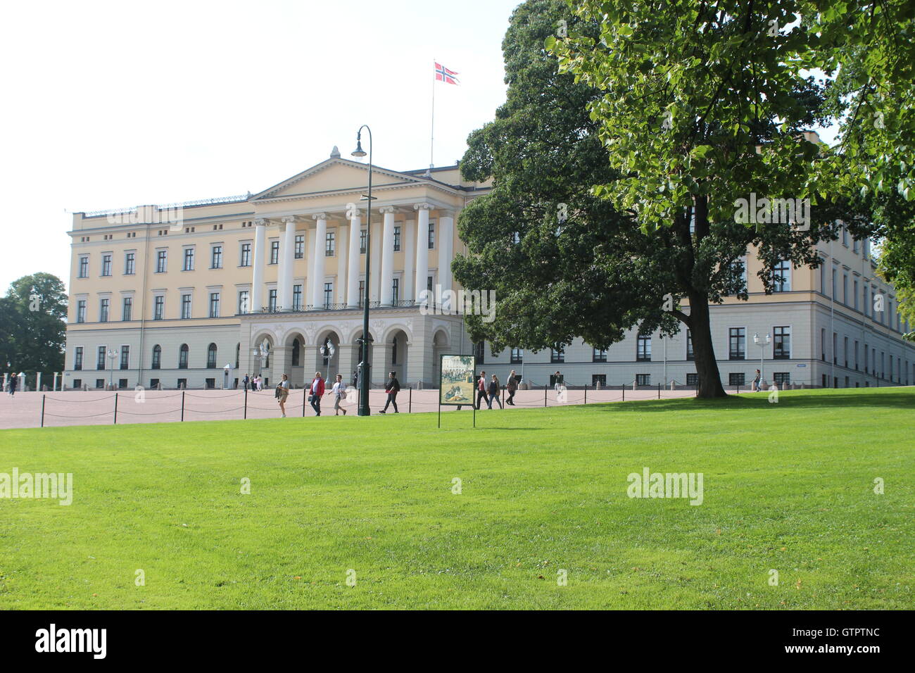 Norwegische königliche Schloss in Oslo Stockfoto