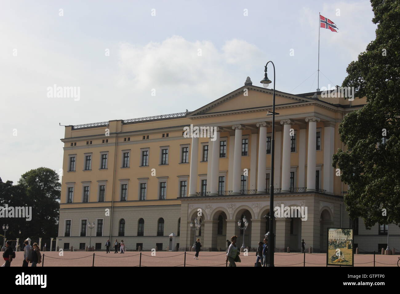 Norwegische königliche Schloss in Oslo Stockfoto