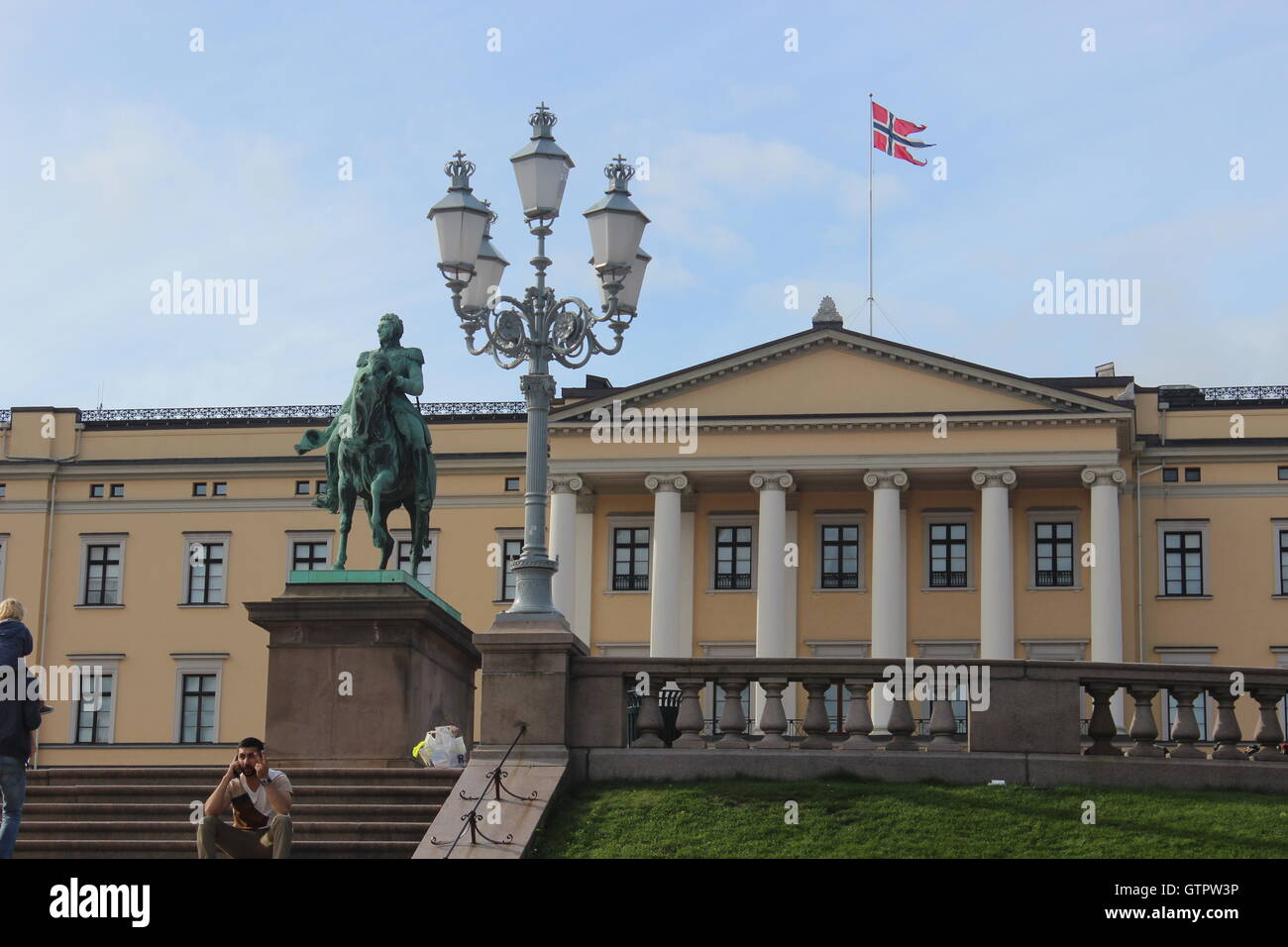 Norwegische königliche Schloss in Oslo Stockfoto