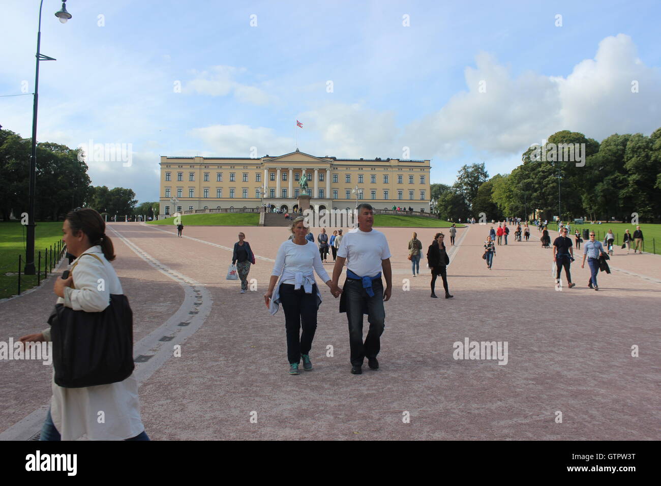 Norwegische königliche Schloss in Oslo Stockfoto