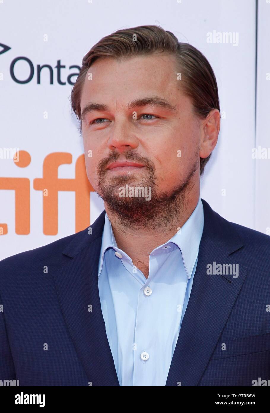 Toronto, ON, Canada. 9. September 2016. Leonardo DiCaprio im Ankunftsbereich für BEFORE THE FLOOD Premiere beim Toronto International Film Festival 2016, Princess of Wales Theatre, Toronto, ON 9. September 2016. © James Atoa/Everett Collection/Alamy Live-Nachrichten Stockfoto