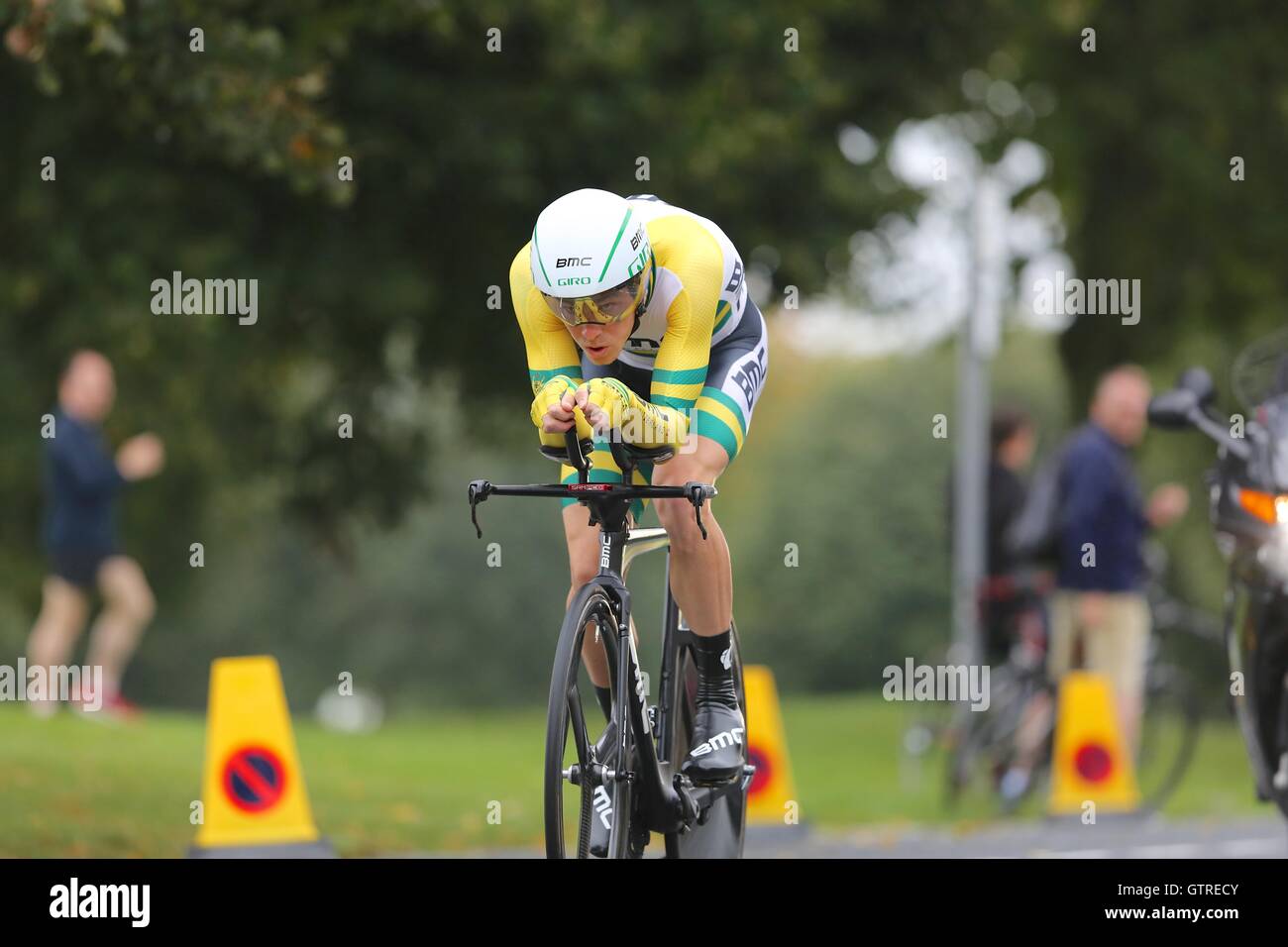 Bristol, UK.  10. September 2016. Tour von Großbritannien Bühne 7a, Zeitfahren.  Rohan Dennis Team BMC Kredit: Neville Stile/Alamy Live-Nachrichten Stockfoto