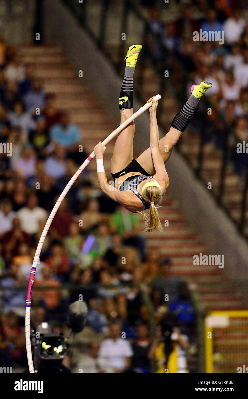 Brüssel, Belgien. 09. Sep, 2016. IAAF Diamond League Memorial Van Damme treffen. Sandi Morris © Aktion Plus Sport/Alamy Live-Nachrichten Stockfoto