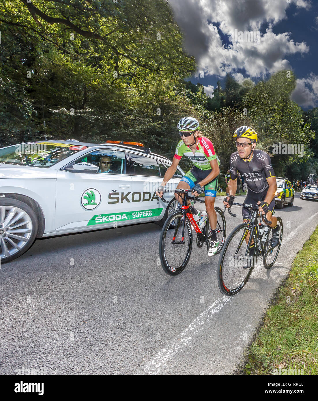 JLT Condor Graham Briggs, Team JLT Condor Tour durch Großbritannien 2016 Rede Haus Wald des Dekans, Gloucestershire UK Stockfoto