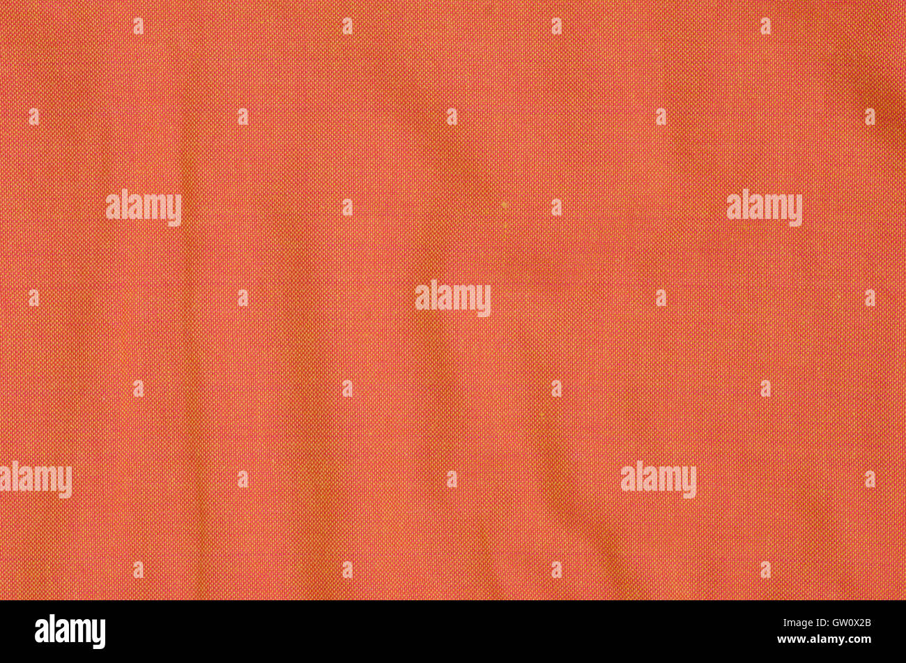 zerknittert orange Textil Texturen Hintergrund Stockfoto