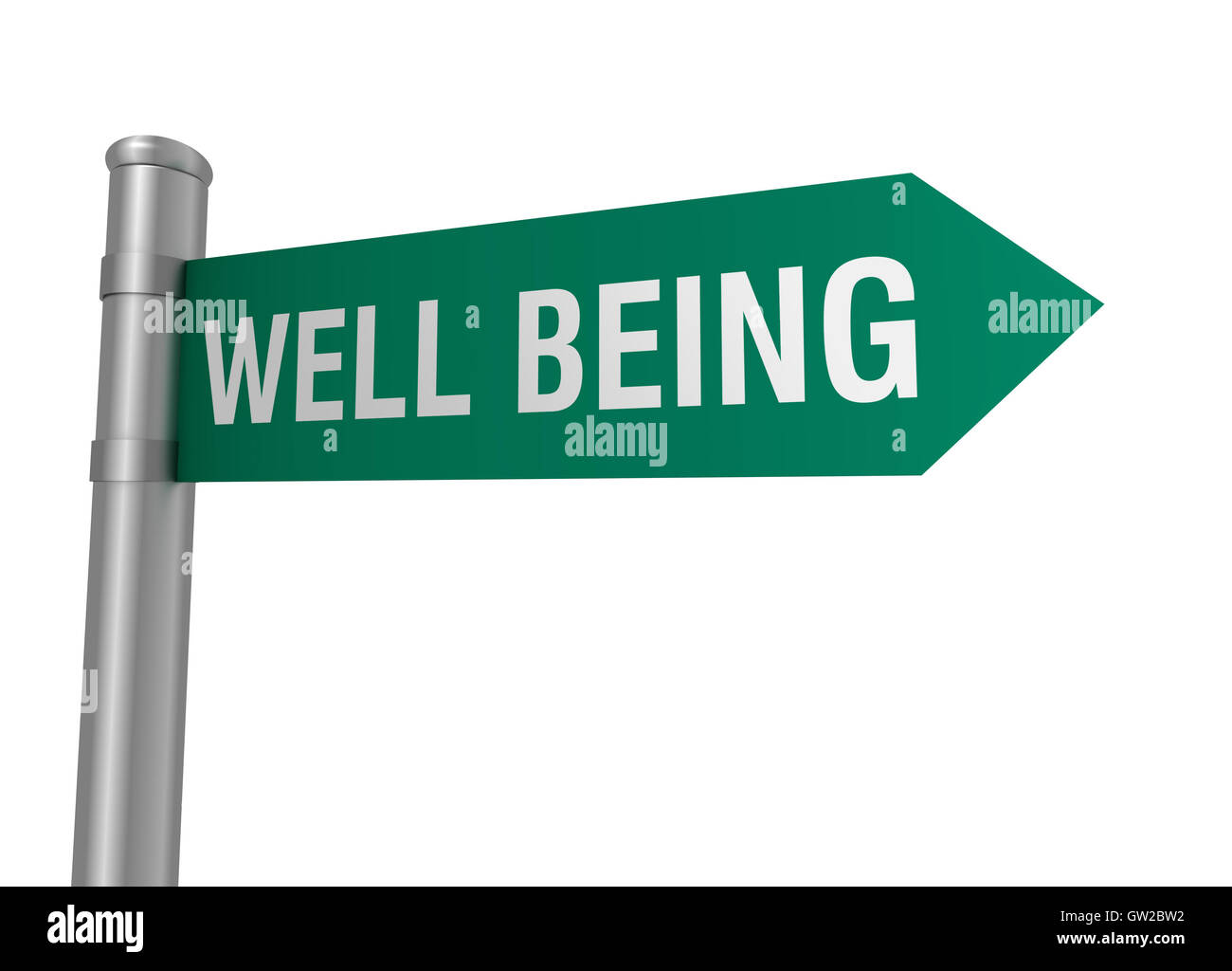 Straßenschild Wellness 3d Illustration Stockfoto