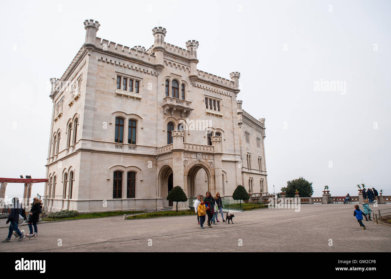 Schloss Miramare, Triest, Italien. Stockfoto Schloss Miramare, Triest, Italien. Stockfoto