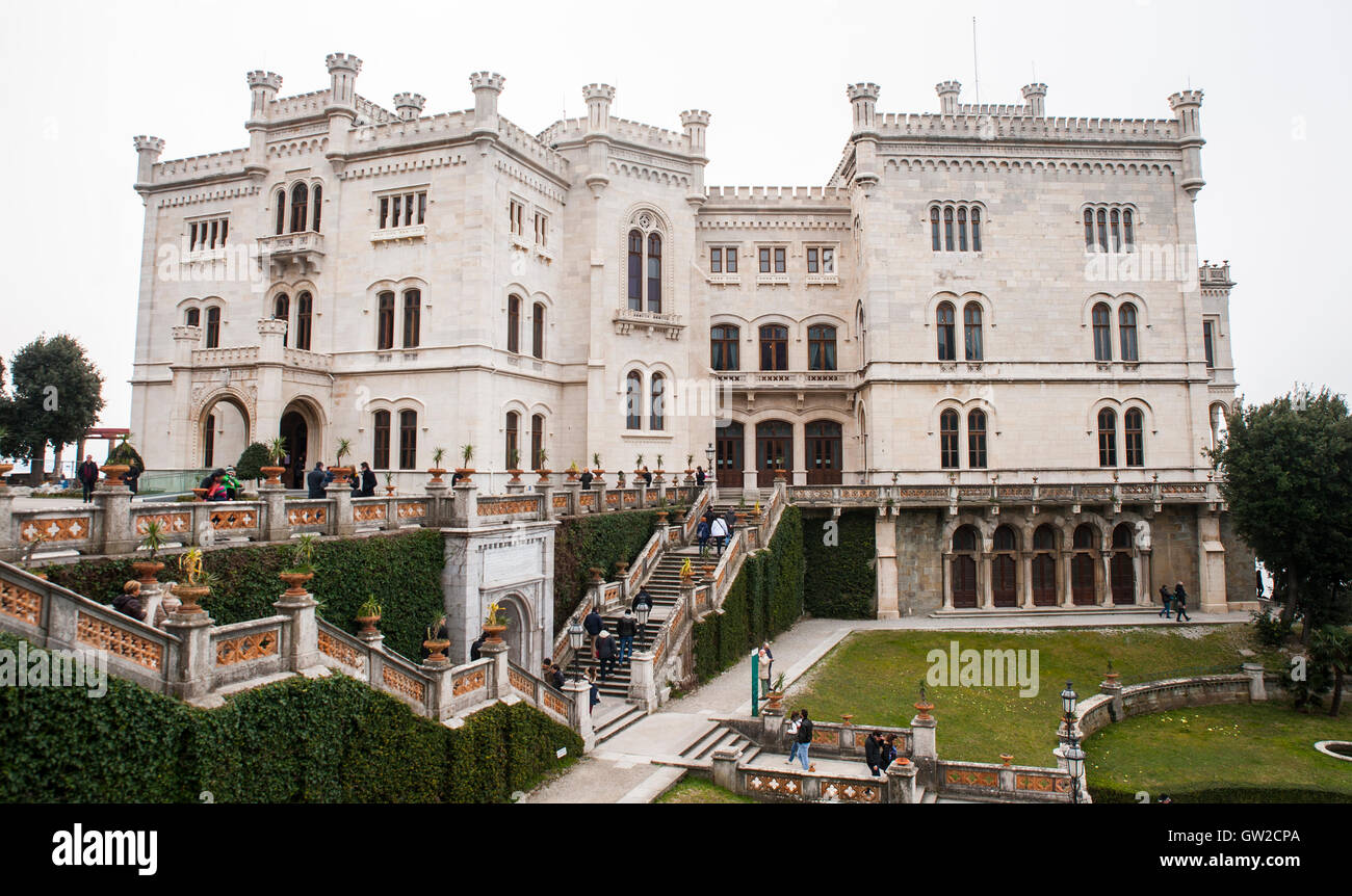 Schloss Miramare, Triest, Italien. Stockfoto