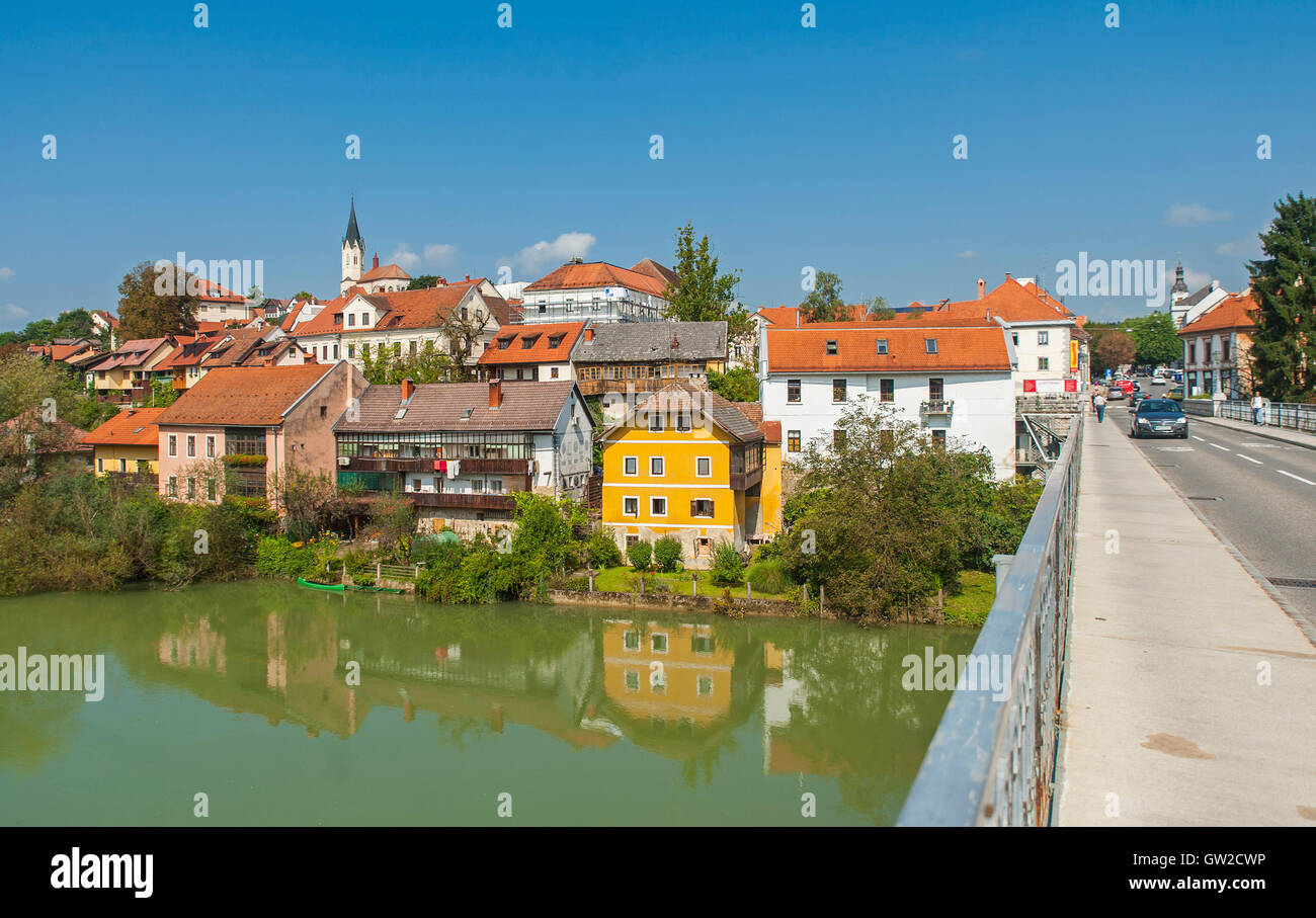 Novo Mesto Stadt, Slowenien Stockfoto