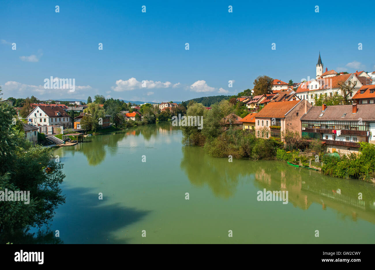 Novo Mesto Stadt, Slowenien Stockfoto