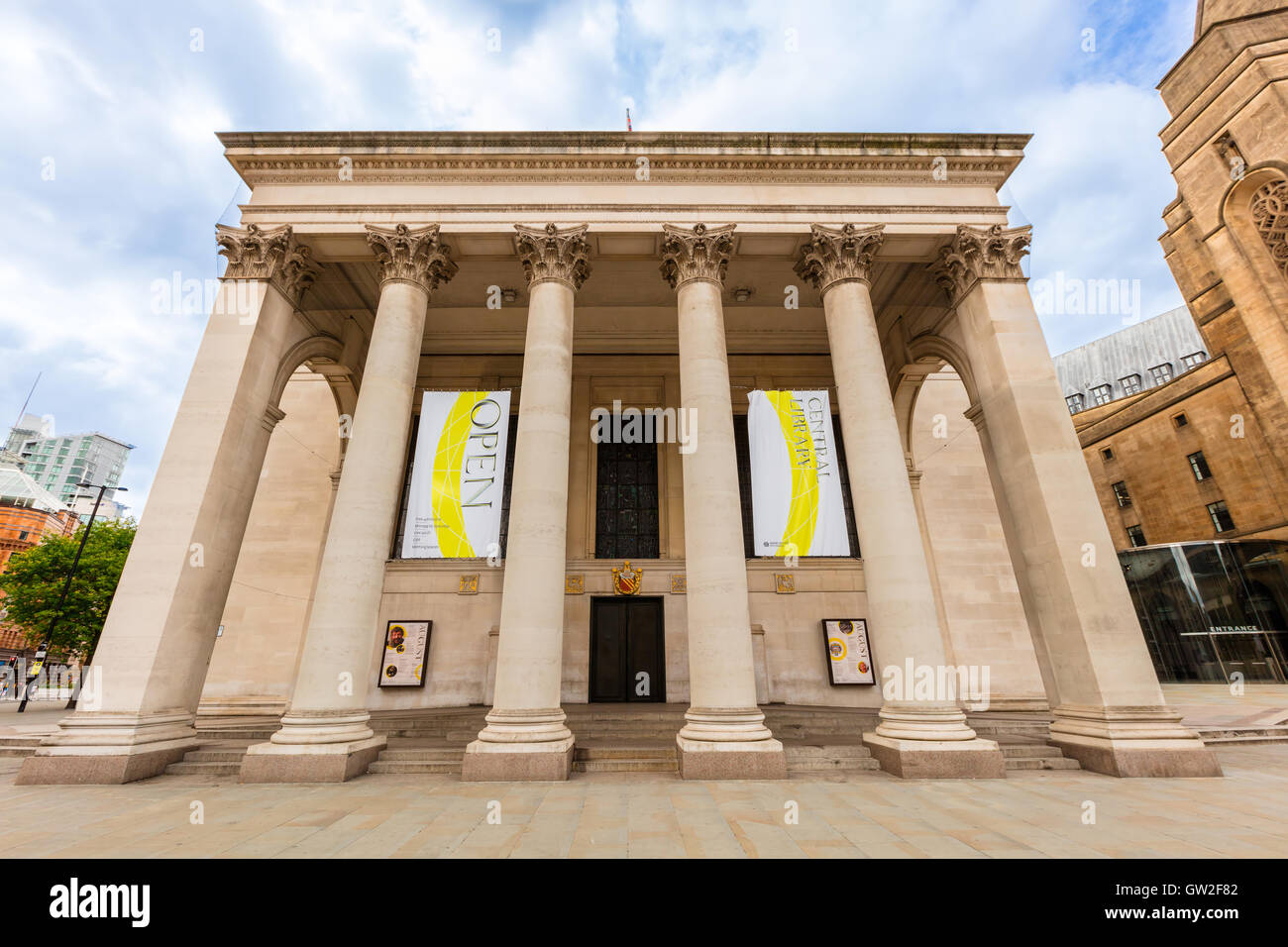 Manchester Central Library ist die zentrale Bibliothek und Informationsdienst der Stadt in Manchester, England. Stockfoto