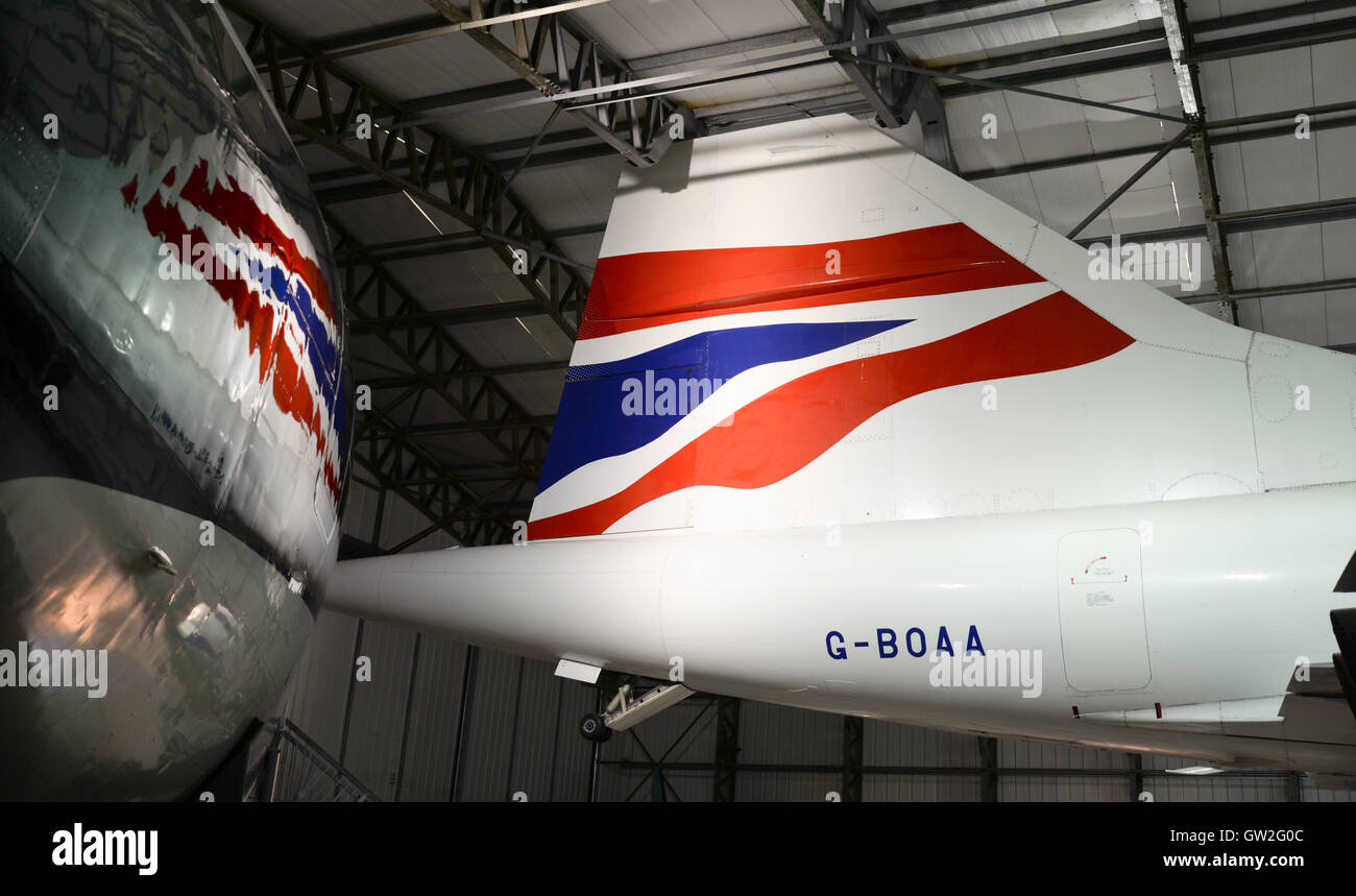 Concorde G-BOAA auf dem Display im Osten Fortune in Schottland Stockfoto