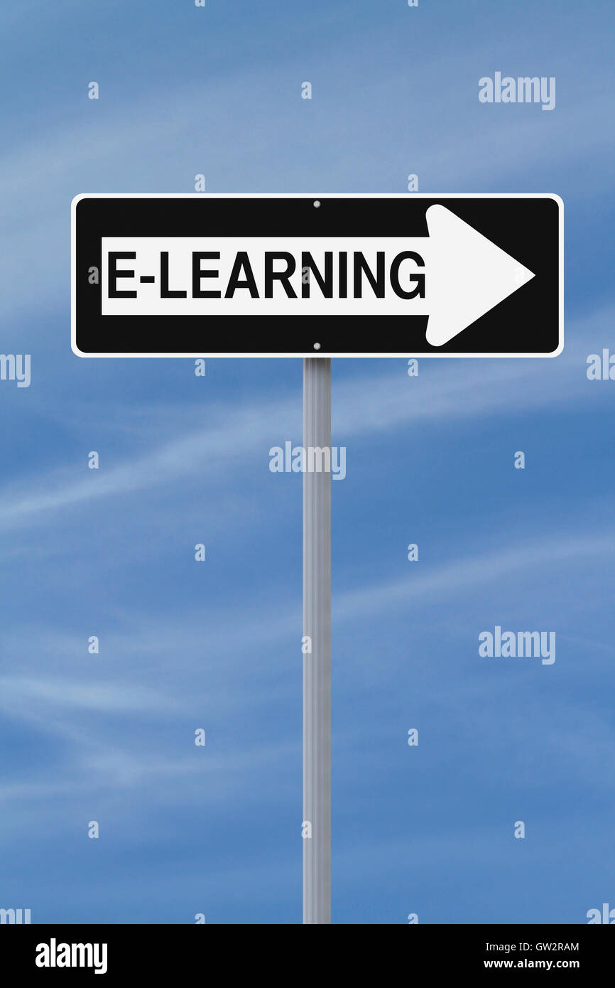 E-Learning auf diese Weise Stockfoto