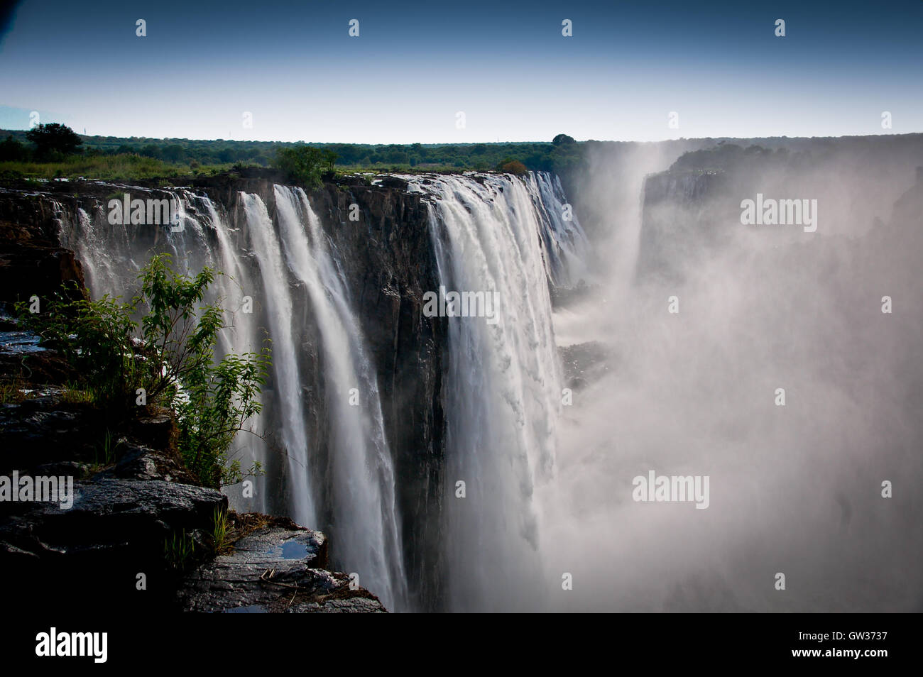 Victoriafälle in Sambia Stockfoto