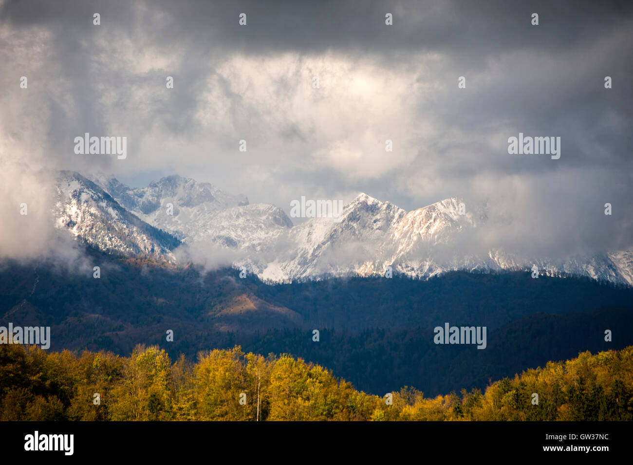 Kamnik - Savinja Alpen, Slowenien Stockfoto