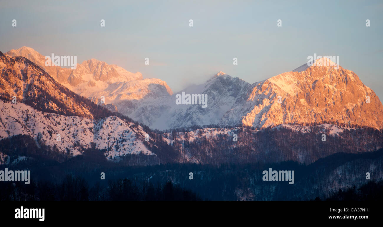 Kamnik - Savinja Alpen, Slowenien Stockfoto