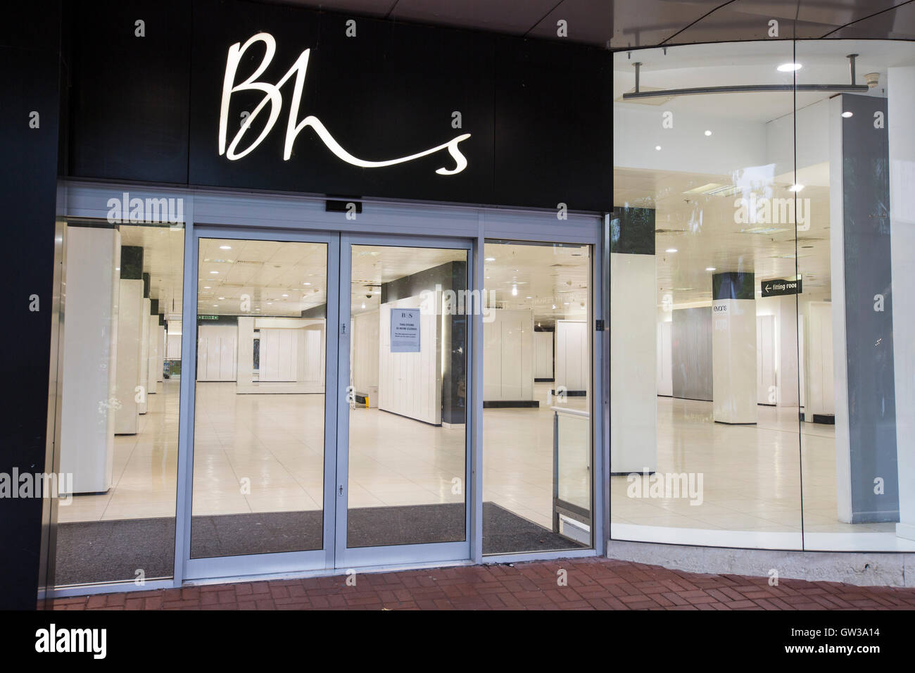 Ein leeres speichern BHS in Solihull, West Midlands. Stockfoto