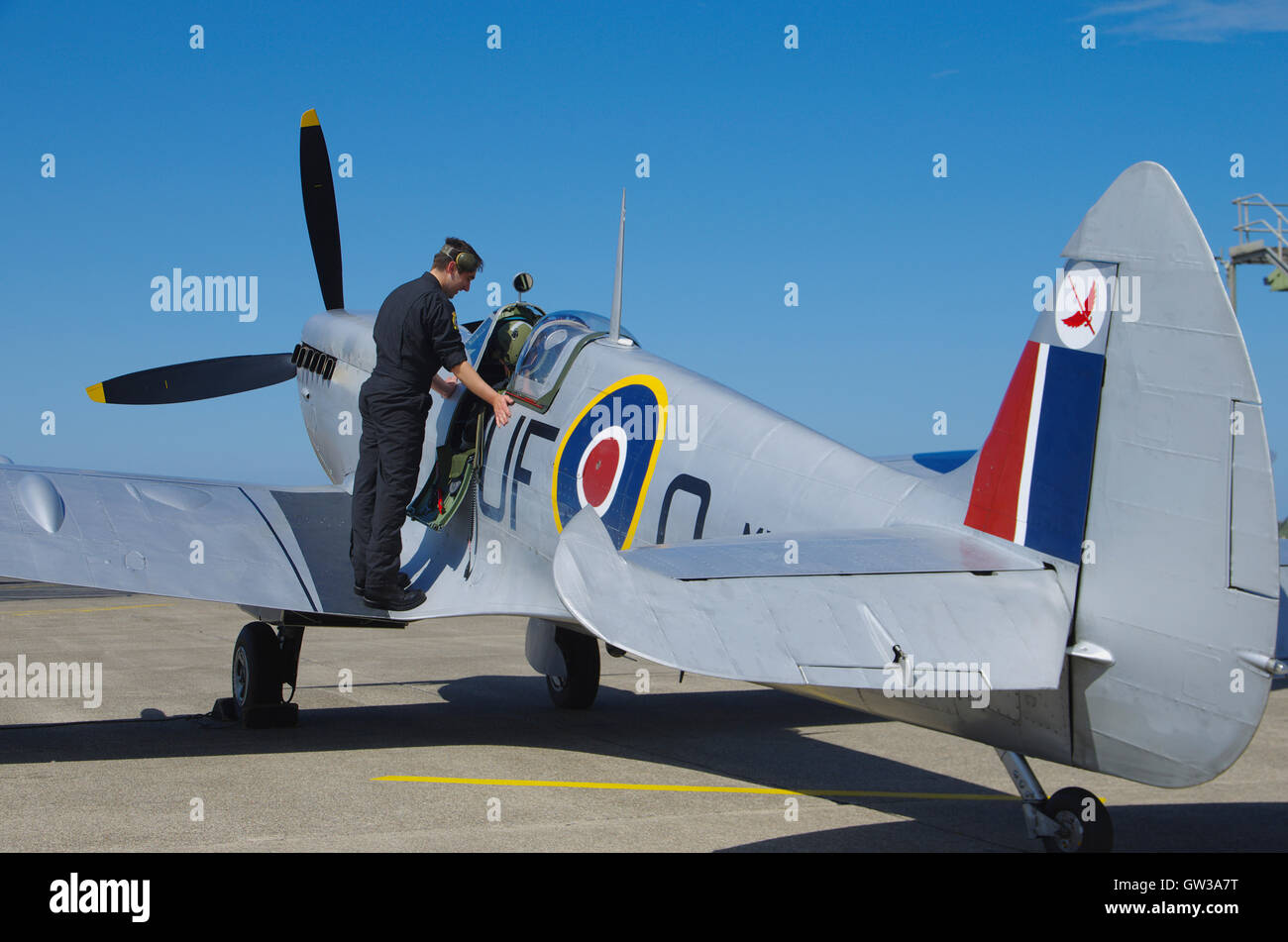 Vickers Supermarine Spitfire Mk LF IXe, MK356, RAF BBMF Stockfoto