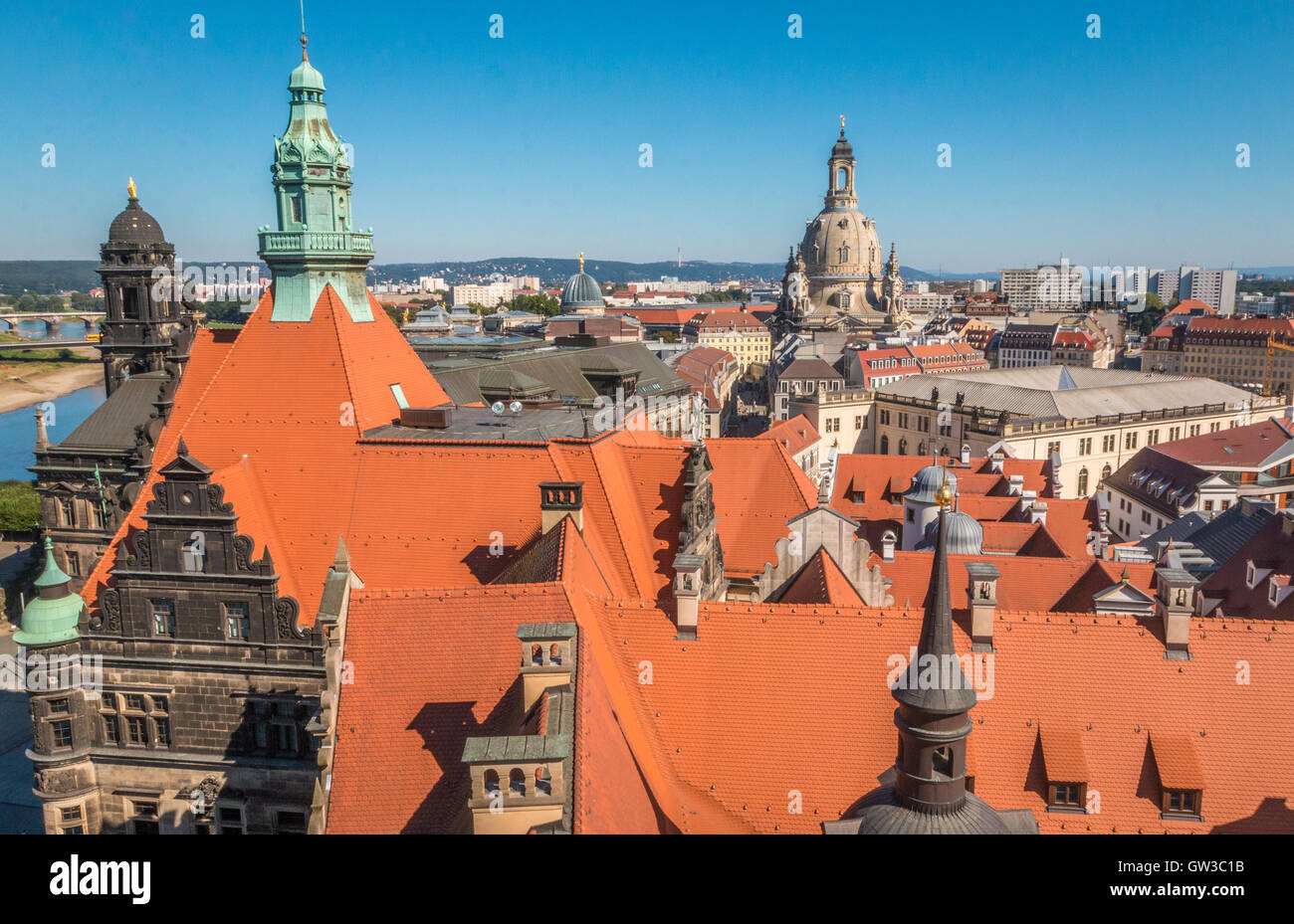 Alte Stadt von Dresden in Deutschland Stockfoto