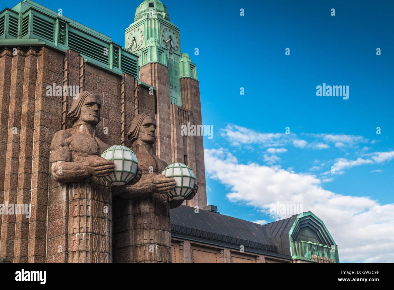 Helsinki Hauptbahnhof in Finnland Stockfoto