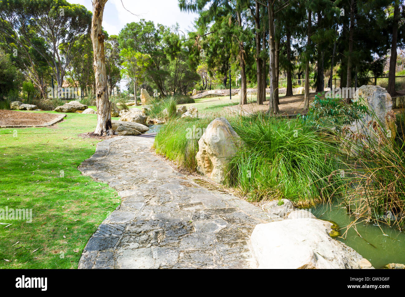 Parks Gärten und Spazierwege in Joondalup Western Australia Stockfoto
