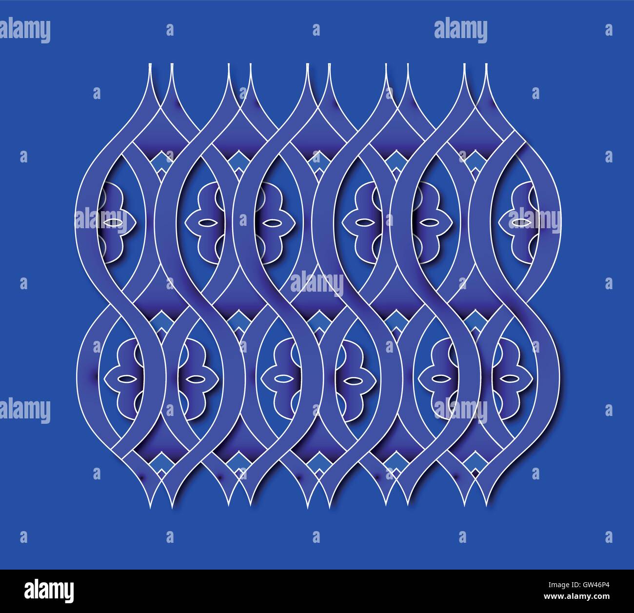Blaues Muster, Vektor Stock Vektor
