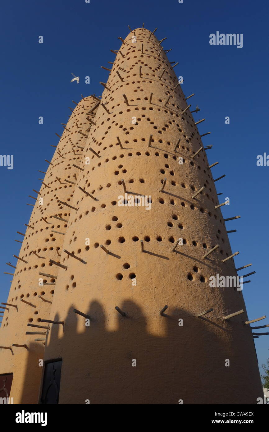 Taube-lofts, Taube Türme, Katara Cultural Village, Doha, Katar Stockfoto