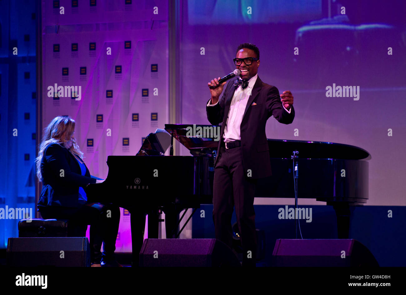 Washington, USA. 10. September 2016.  Die 20. jährlichen Human Rights Campaign (HRC) Abendessen findet in Washington DC. Unterhaltung umfasst, Schauspieler und Grammy und Tony Award-Sänger, Billy Porter. Bildnachweis: Patsy Lynch/Alamy Live-Nachrichten Stockfoto