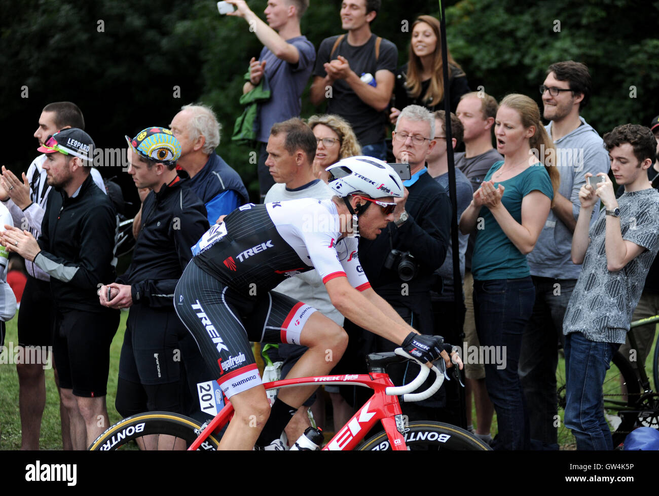 Bristol, UK, 10. September 2016. Die Tour of Britain, Stufe 7 b Bristol Rundkurs. Boy Van Poppel NED Team Trk - Segafredo steigt die Hügel nach Clifton Down. Bildnachweis: David Partridge / Alamy Live News Stockfoto