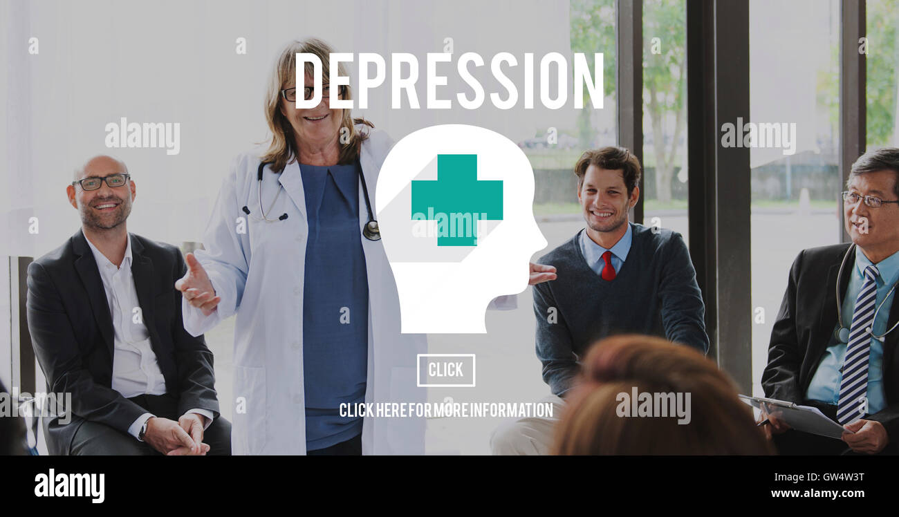 Depression Klinik Störung Depression Konzept Stockfoto