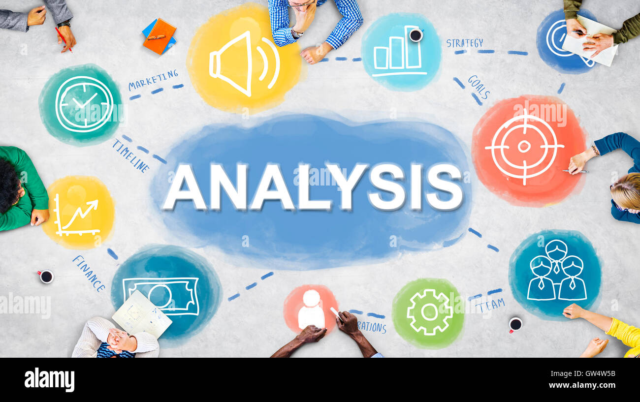 Analyse Daten Verfahren soll Business-Konzept Stockfoto