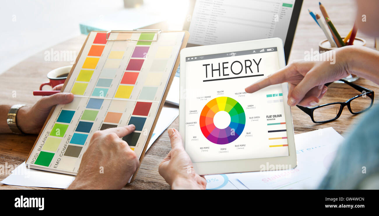 Theorie Grafik Farbkonzept Schema Stockfoto