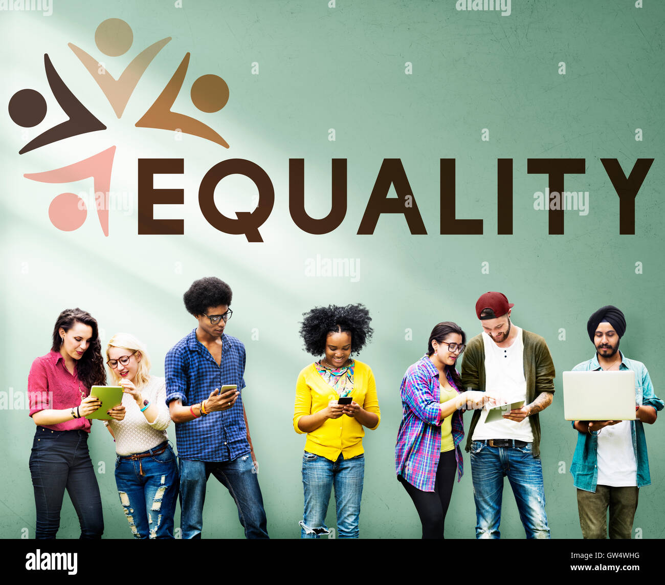 Geschlechter Gerechtigkeit Grundrechte rassistische Diskriminierung Konzept Stockfoto