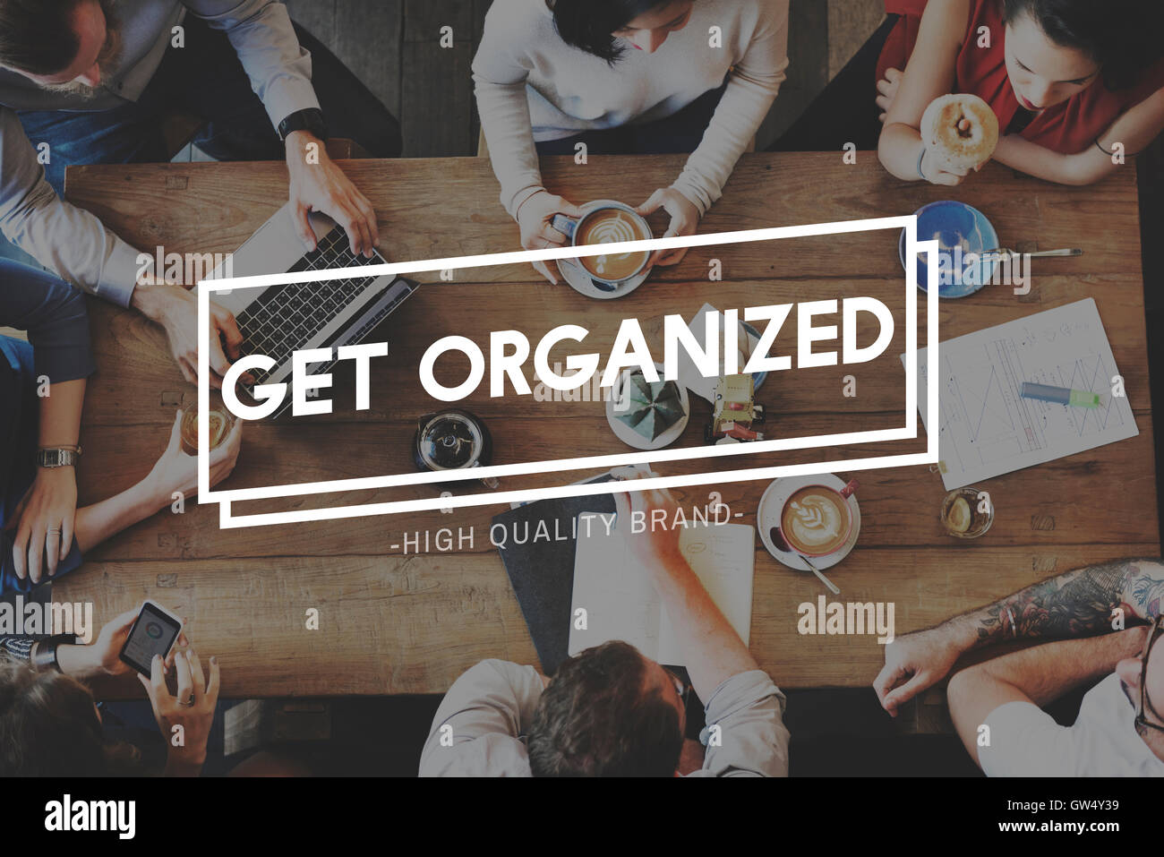 Organisierten Ideen Managementkonzept Produktivität Stockfoto