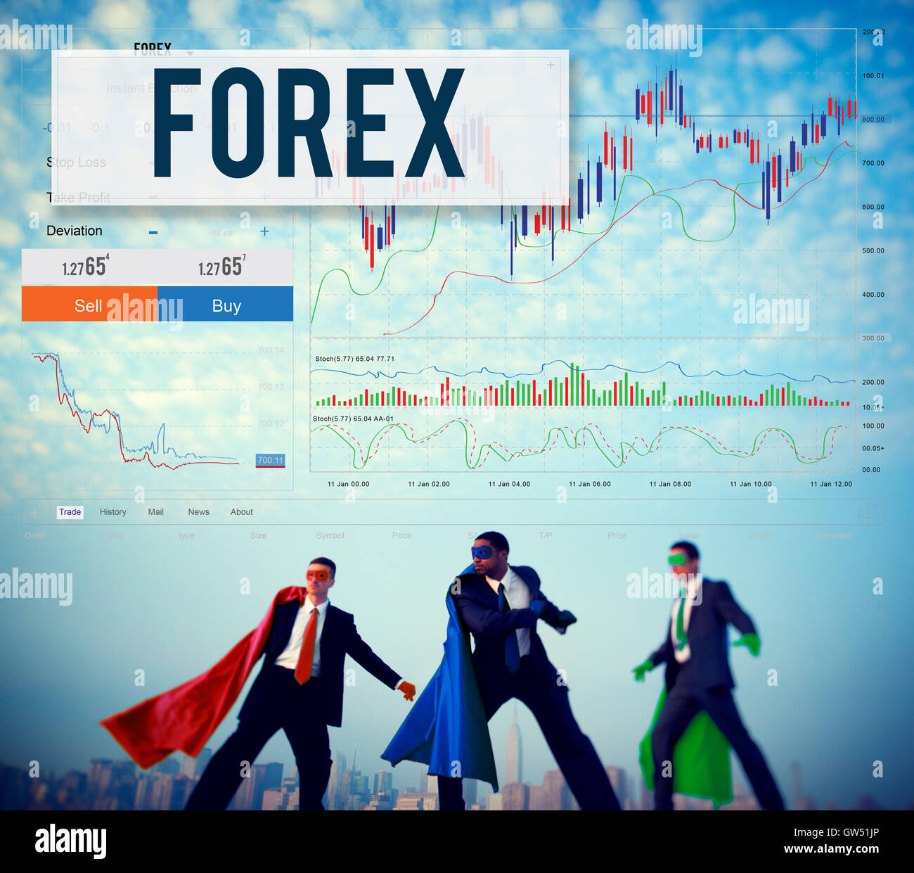 Forex Börse Graph Global Business-Konzept Stockfoto