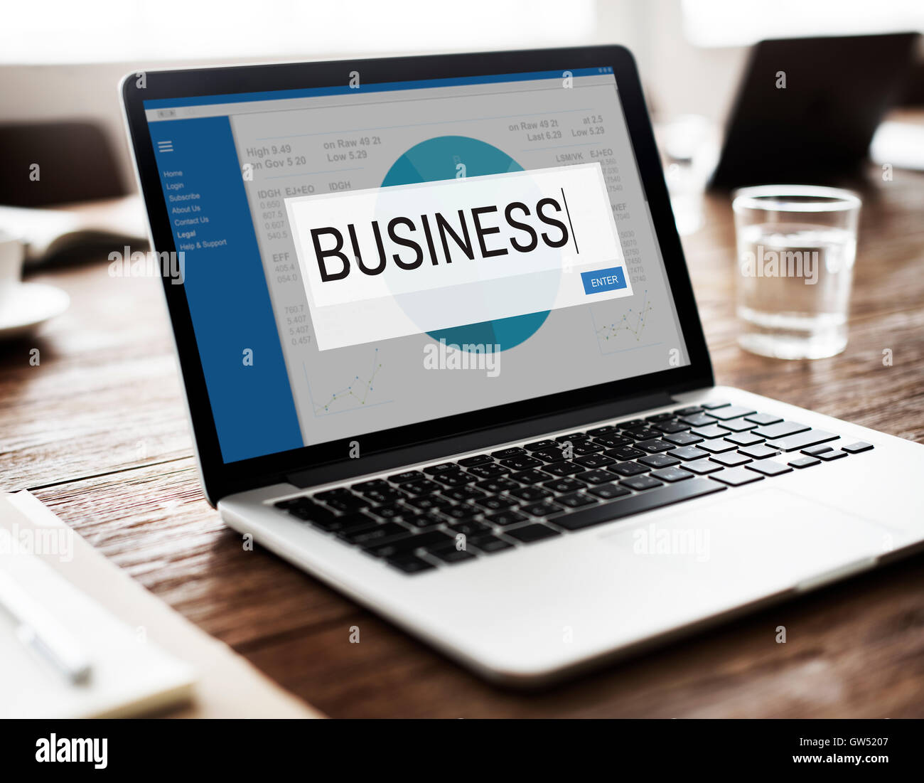 Business-Analytics-Strategie-Solution-Konzept Stockfoto