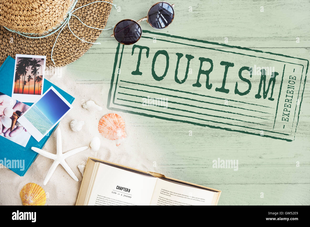 Ferien Urlaub Reisen Reiseziel Tourismus-Konzept Stockfoto