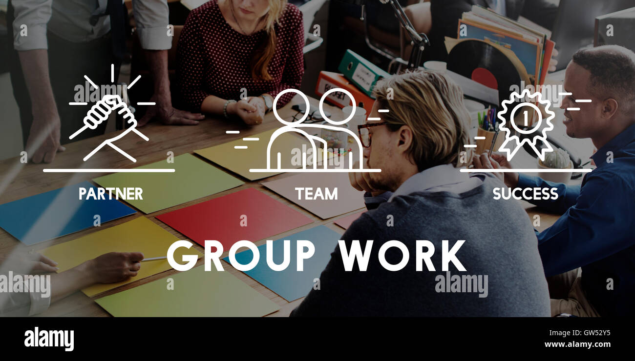 Team Arbeit Organisation Gruppenkonzept Stockfoto