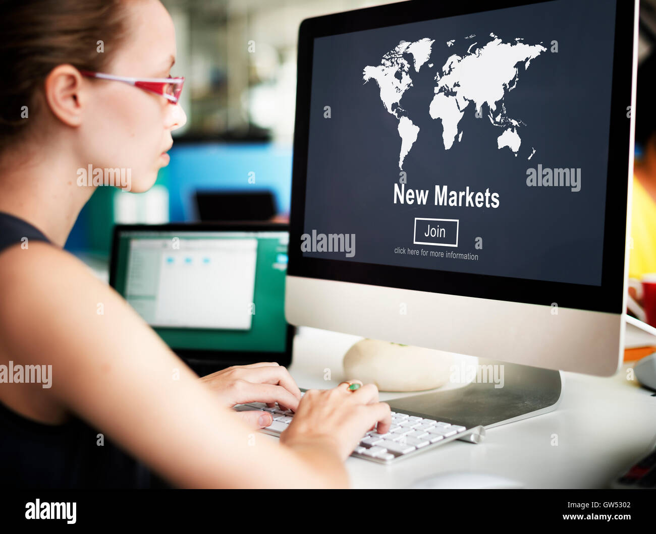 Neue Märkte-Commerce Global Business Marketing-Konzept zu verkaufen Stockfoto