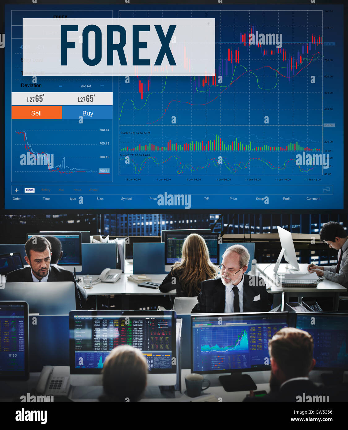 Forex Börse Graph Global Business-Konzept Stockfoto