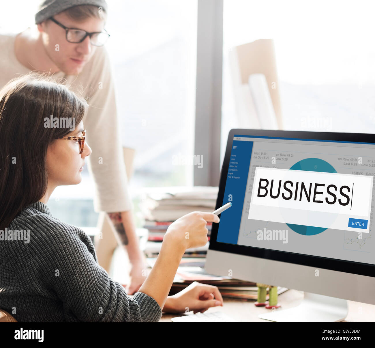 Business-Analytics-Strategie-Solution-Konzept Stockfoto
